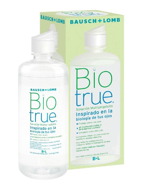 BIOTRUE Solución para lentes de contacto blandos Biotrue 120 ml