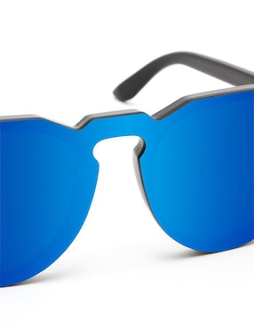 Lente solar Hawkers Warwick Venm Hybrid. Negro / Azul Espejado