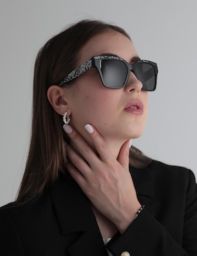 Lentes de sol Jimmy Choo Crystal Glitter Powder para mujer