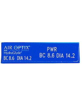 Lentes de contacto Air Optix Plus Hydraglyde para miopía e hipermetropía