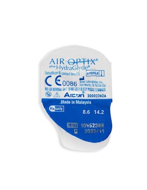 Lentes de contacto Air Optix Plus Hydraglyde para miopía e hipermetropía