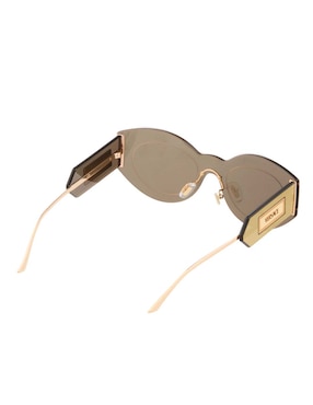 Lentes de sol Versace Damier Plaque Shield para mujer