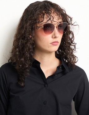 Lentes de sol Michael Kors Premium Fashion Dorado Beach para mujer