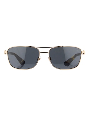 Lentes de sol Burberry Luxury Metal Shield para hombre