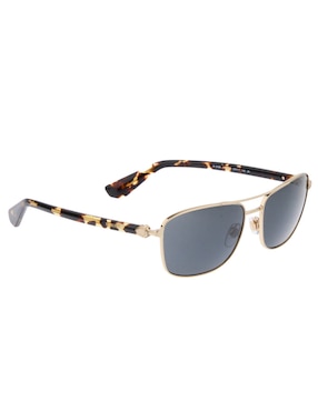Lentes de sol Burberry Luxury Metal Shield para hombre