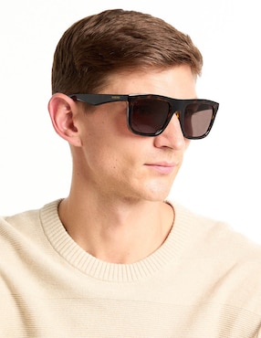 Lentes de sol Burberry Embossed Check para hombre