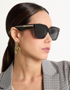 Lentes de sol Burberry Luxury Engraved Check para mujer