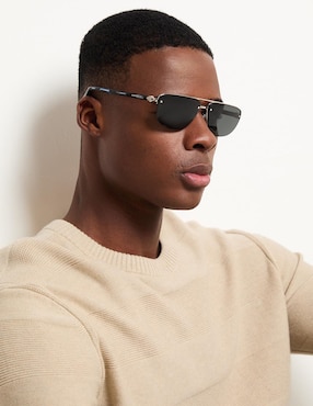 Lentes de sol Burberry Metal Shield para hombre