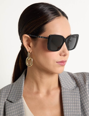 Lentes de sol Burberry Luxury Tubular Check para mujer
