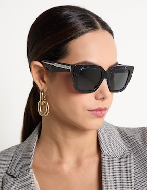 Lentes de sol Burberry Luxury Engraved Check para mujer