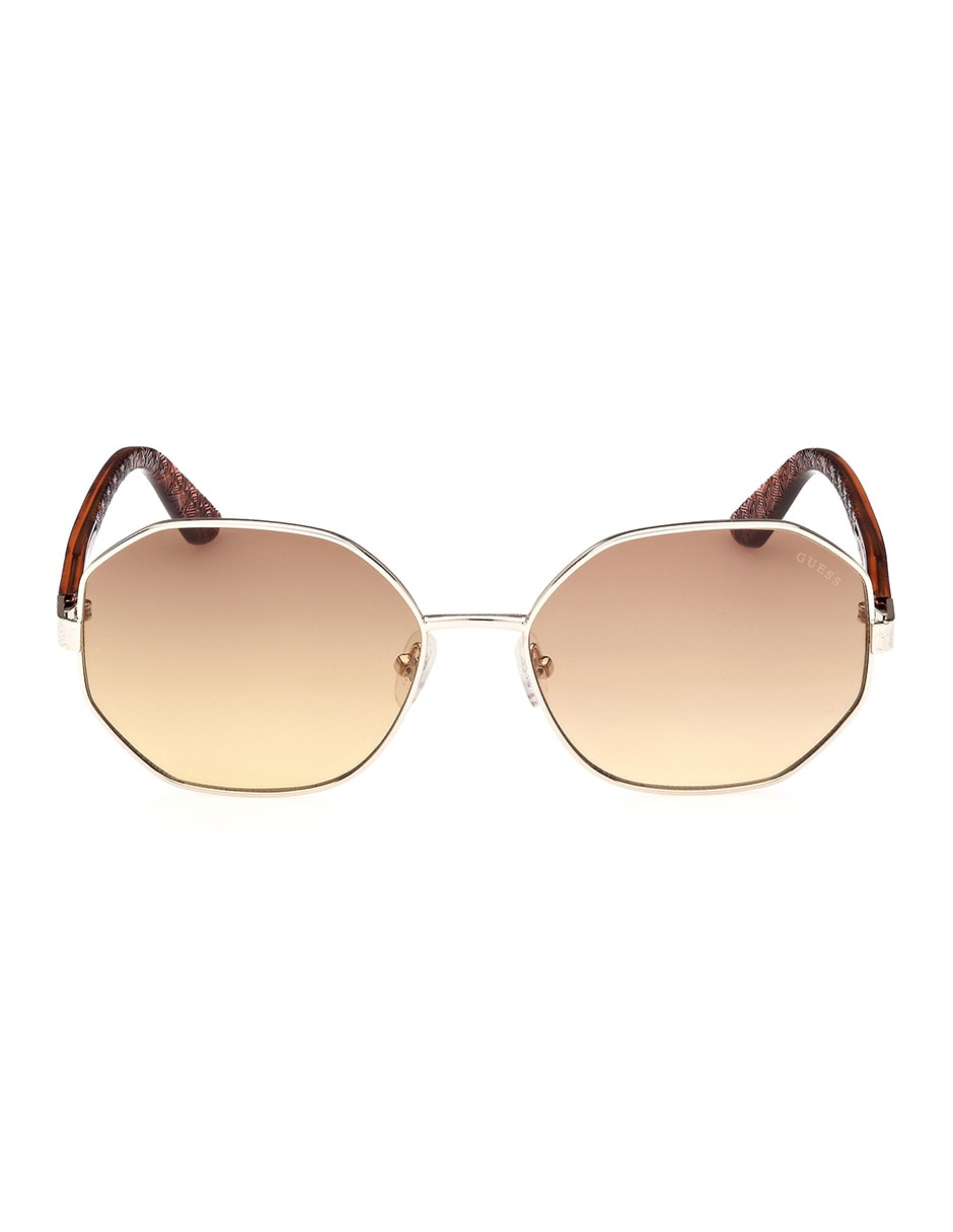 Gafas de sol de mujer aviador de metal en dorado · Guess · El