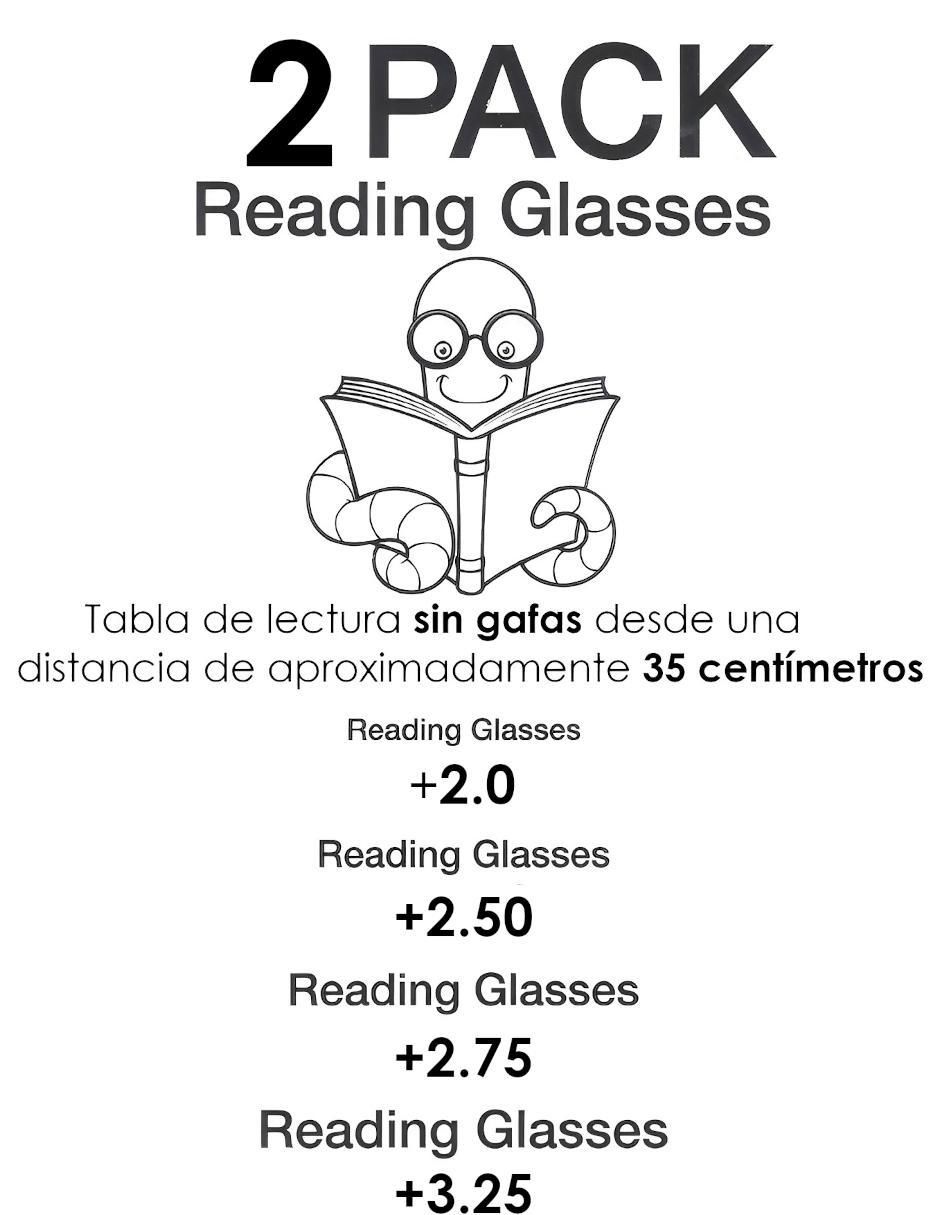 Lentes de lectura 2PACKLPU unisex 7