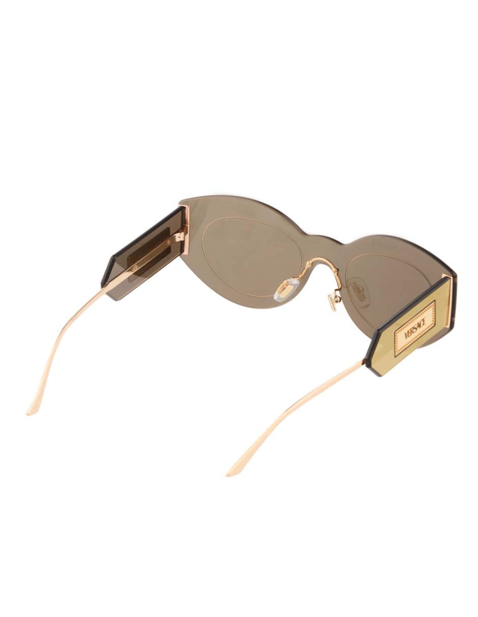 Lentes de sol Damier Plaque Shield para mujer 4