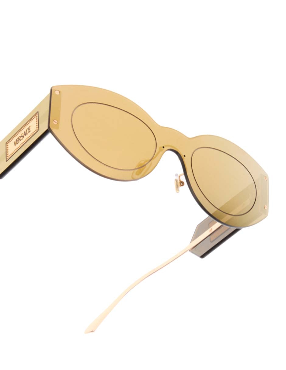 Lentes de sol Damier Plaque Shield para mujer 5