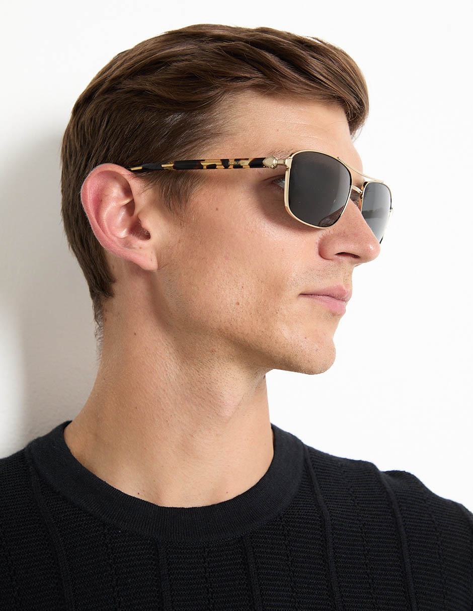 Lentes de sol Luxury Metal Shield para hombre 6