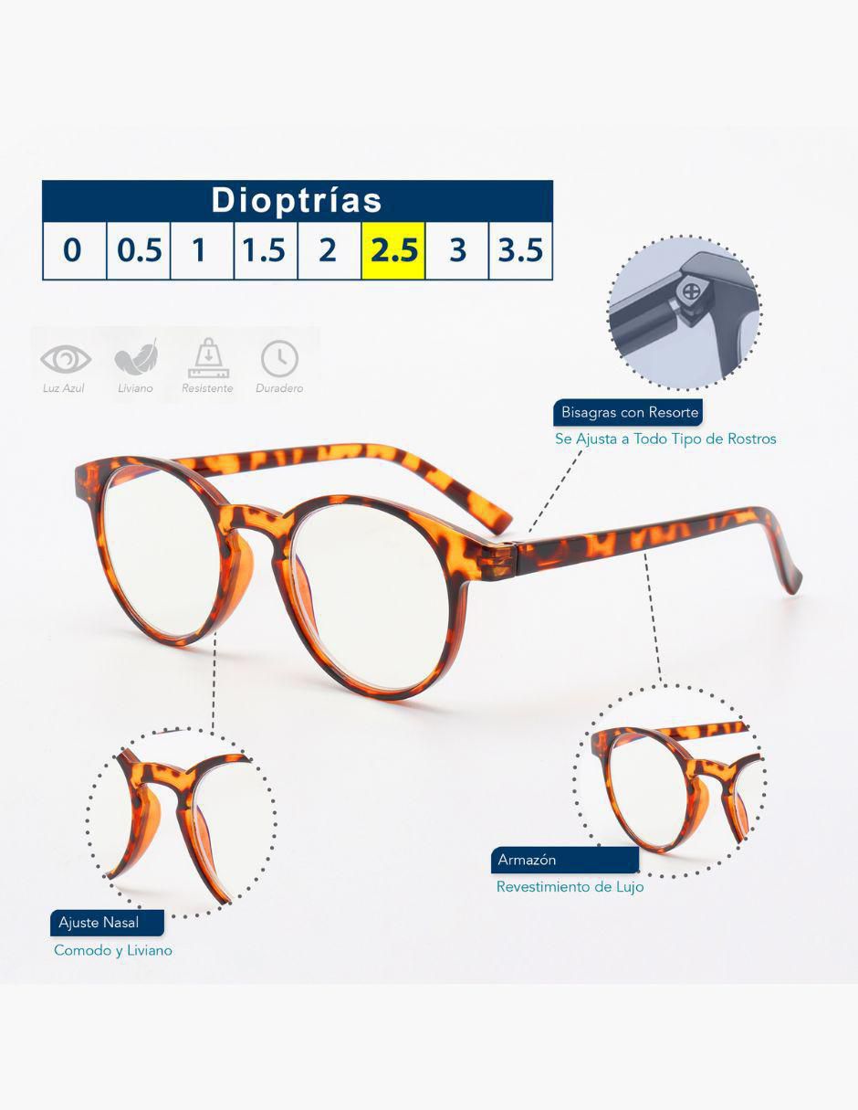 Lentes para luz azul LENT2 circular unisex 3