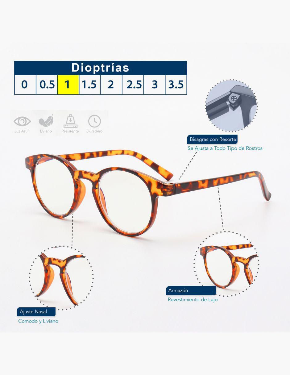 Lentes para luz azul LENT2 circular unisex 4